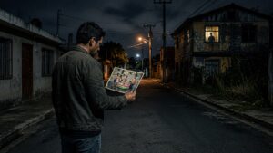 La casa de enfrente llevaba años vacía… hasta que vi mi foto en la ventana